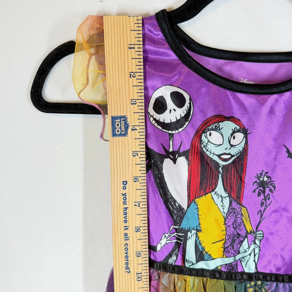 Disney Nightmare Before Christmas Jack Sally Nightgown Dress Girls S 6 6X Purple - Picture 5 of 6